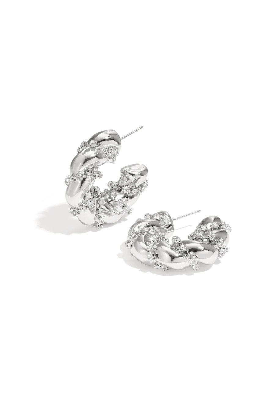 Boucles d&#39;oreilles créoles en fer, élégantes, luxueuses, de Noël, pour femmes Image5