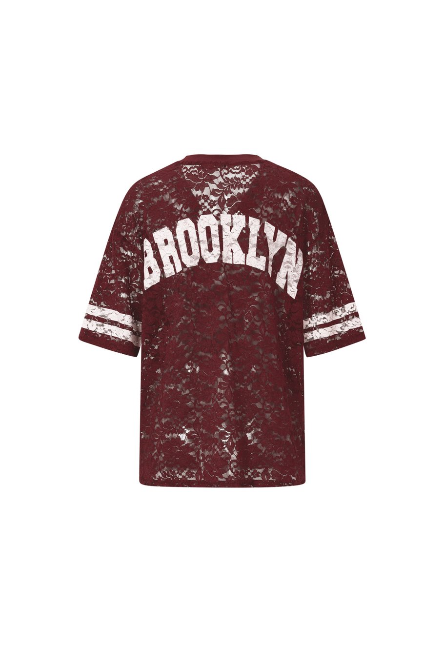 Amerikanisches T-Shirt mit V-Ausschnitt und Spitze Bild3