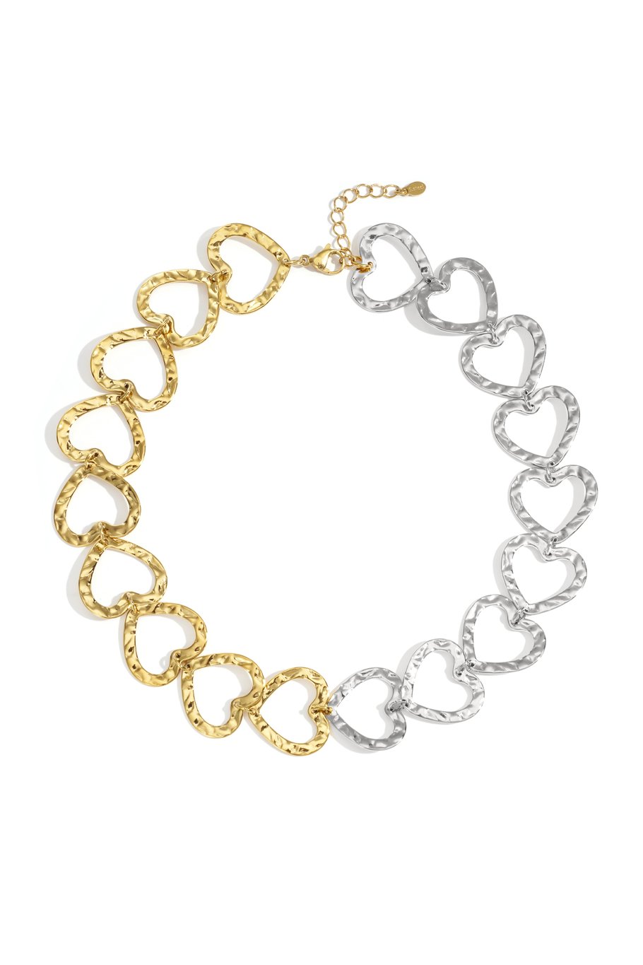 Collares de cadena de acero inoxidable con forma de corazón, informales, diarios, serie sencilla, joyería para mujer 
