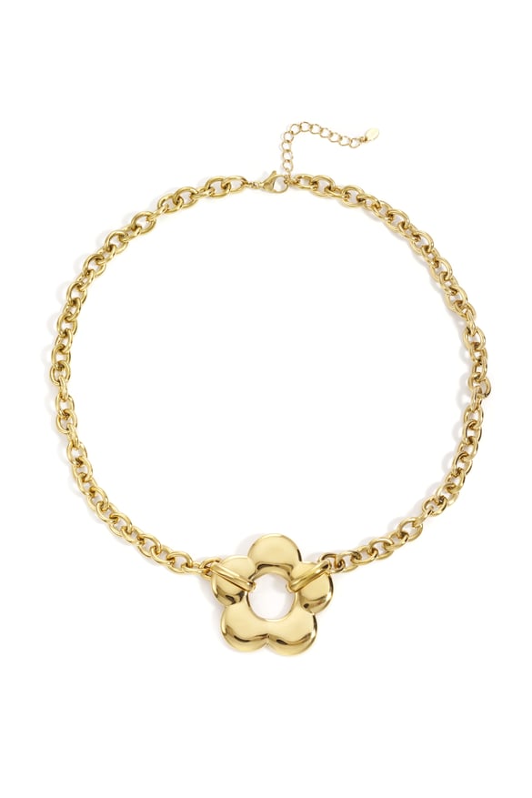 Collares colgantes de acero inoxidable Flor Serie casual diaria simple Joyería para mujer