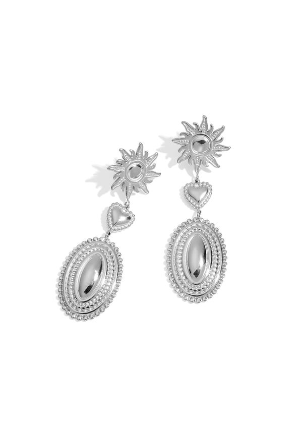 Stainless Steel Dangle Earrings sun Casual Daily Simple Series Women's jewelry