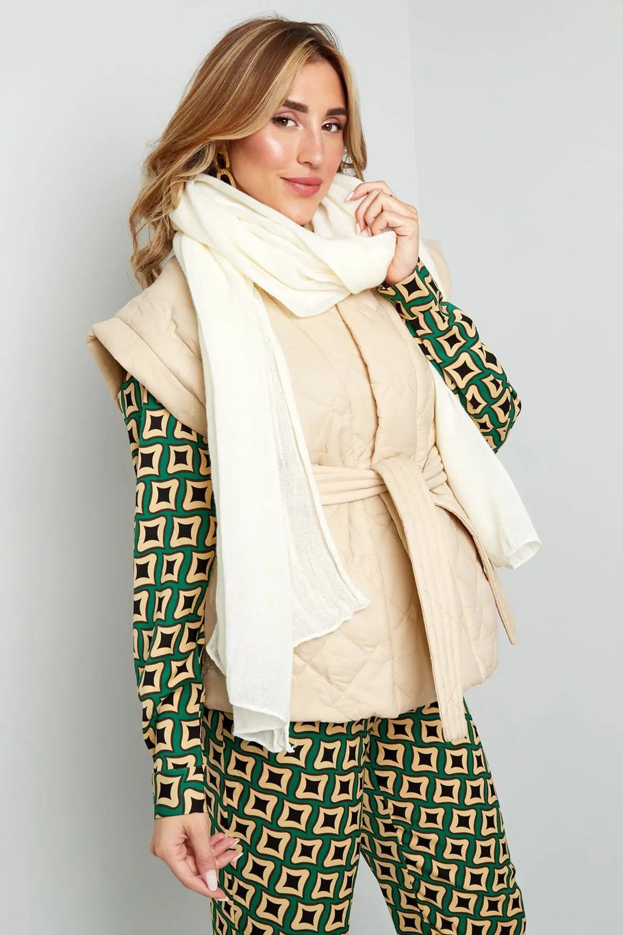 Scarf solid color - coral pink Picture4