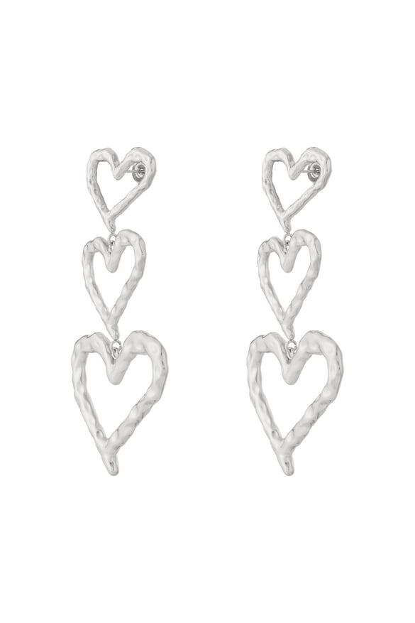 Orecchini pendenti in acciaio inossidabile a forma di cuore, casual, quotidiani