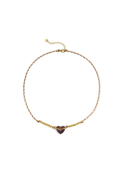 Polyester Perlen Halsketten Herz Casual Täglich Einfache Serie frauen schmuck h5 Bild2