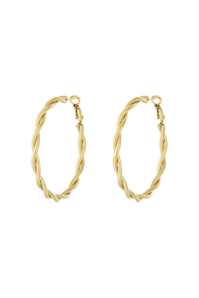 Twisted hoop earrings M h5 