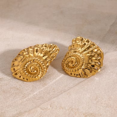 1 Pair Simple Series Vacation Turtle Stainless Steel 18K Gold Plated Women Stud Earrings h5 