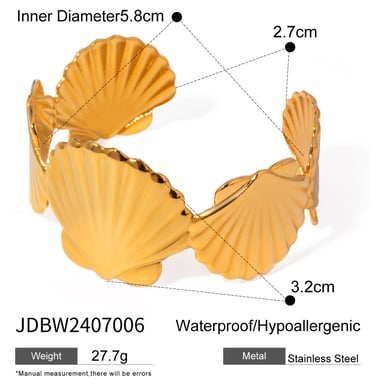 1 Piece Simple Series Retro Turtle Stainless Steel 18K Gold Plated Women Bangles h5 Picture2