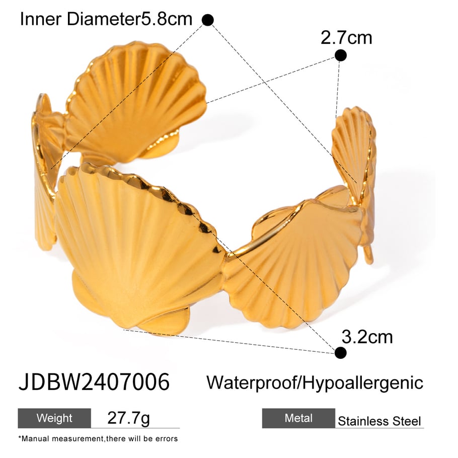 1 Piece Simple Series Retro Turtle Stainless Steel 18K Gold Plated Women Bangles Picture2