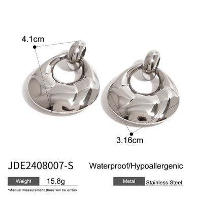 1 pair simple style geometric stainless steel  gold plated women's drop earrings h5 Picture2
