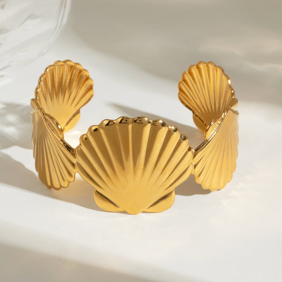 1 Piece Simple Series Retro Turtle Stainless Steel 18K Gold Plated Women Bangles 