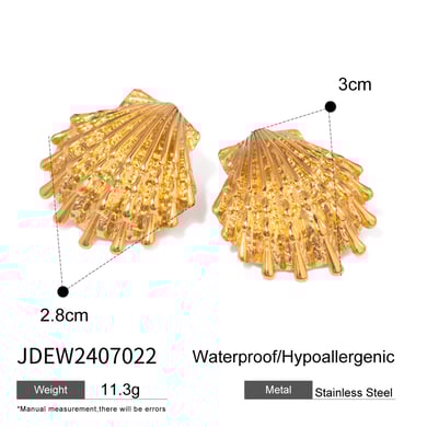 1 Pair Simple Series ins style Turtle Stainless Steel 18K Gold Plated Women Stud Earrings h5 Picture2