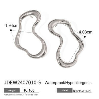 1 Paar Simple Series Einfache geometrische Ohrstecker aus Edelstahl mit 18 Karat Vergoldung für Damen h5 Bild2