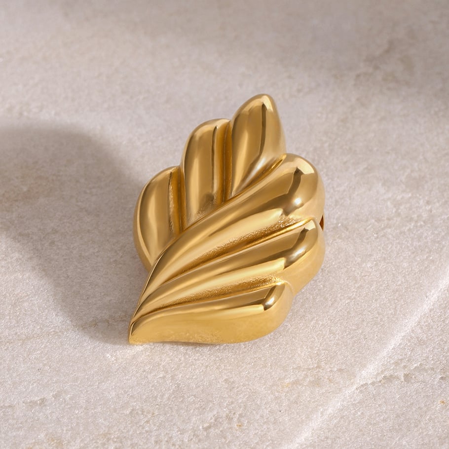 1 pair simple series simple geometric stainless steel gold plated women brooches
