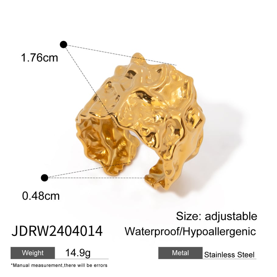 1 Piece Classic Series Retro Solid Color Stainless Steel 18K Gold Plated Women Bangles Picture2