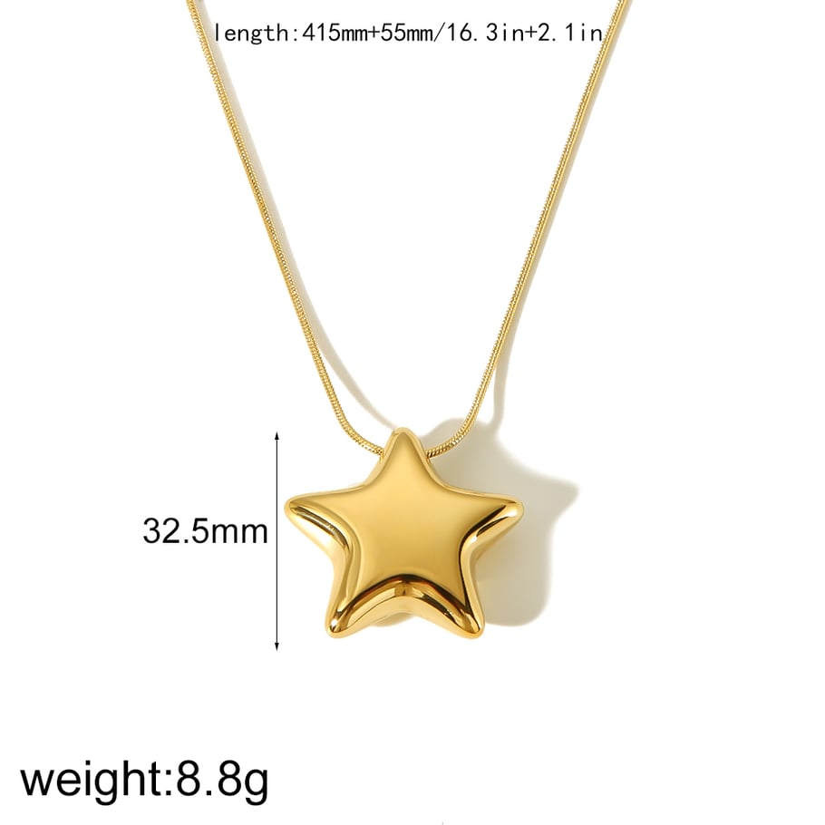 1 Piece Simple Series Classic Geometric Stainless Steel 18K Gold Plated Women Pendant necklaces Picture2