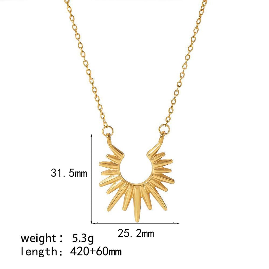 1 pair of creative and fashionable 18k gold-plated stainless steel irregular sun earrings for women for daily wear Picture2
