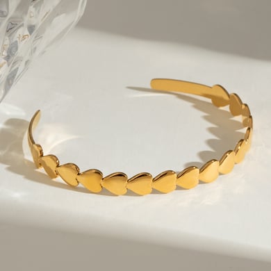 1 Piece Simple Series Simple Heart Stainless Steel 18K Gold Plated Women Bangles h5 