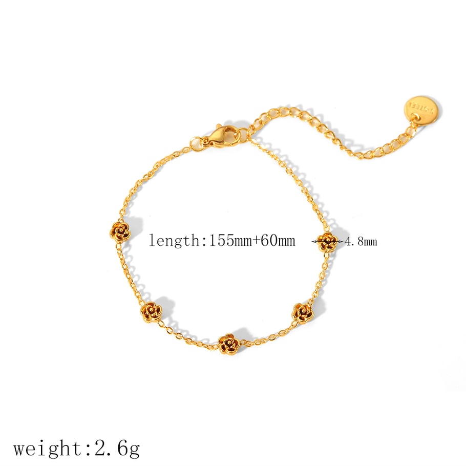 1 pair of exquisite and fashionable 18k gold-plated stainless steel angel cross flower pendant necklace for women's jewelry for daily wear Picture2