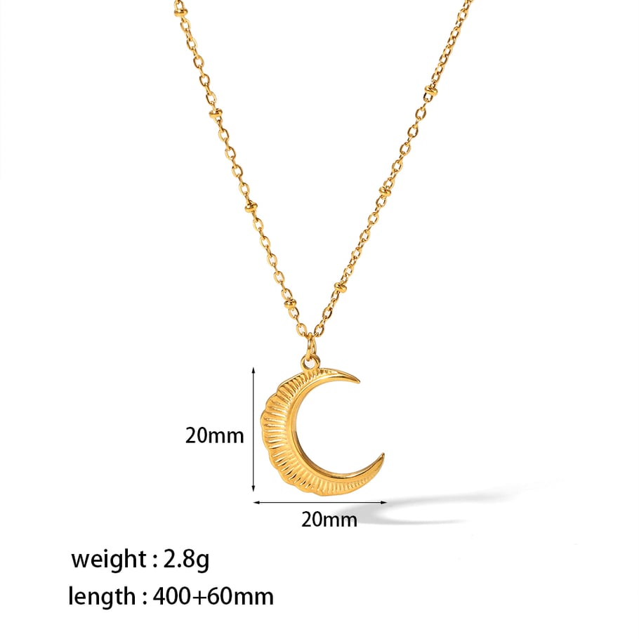 1 piece simple series classic geometric stainless steel  gold plated women pendant necklaces Picture2