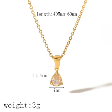 1 piece of exquisite and fashionable 18k gold-plated stainless steel geometric dot diamond flower pendant necklace for women's jewelry for daily wear h5 Picture2
