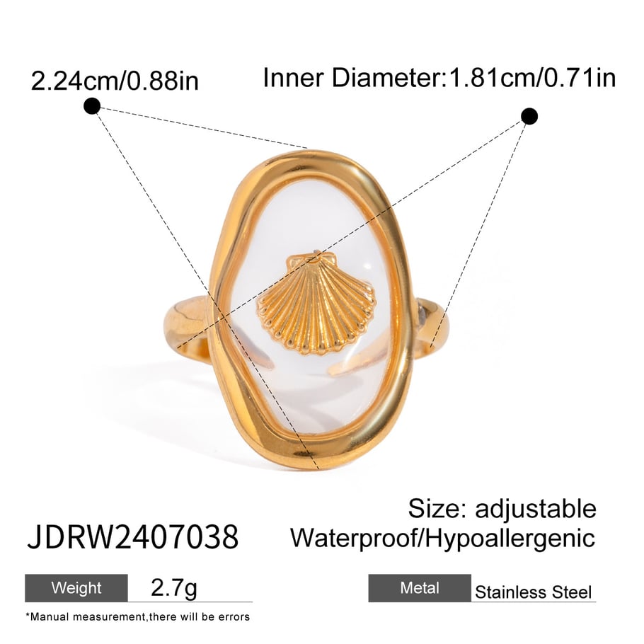 1 Paar Simple Series Vacation Turtle Edelstahl 18 Karat vergoldete verstellbare Damenringe Bild2