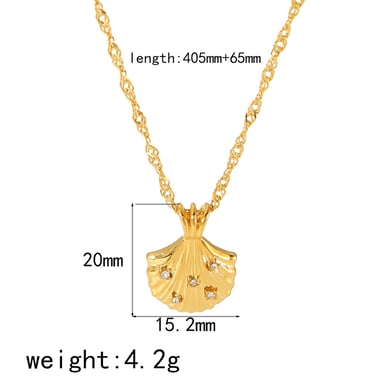 1 Stück kreative und modische Halskette aus 18 Karat vergoldetem Edelstahl mit geometrischem Anhänger aus farbigen Diamanten für Damen zum täglichen Tragen h5 Bild2