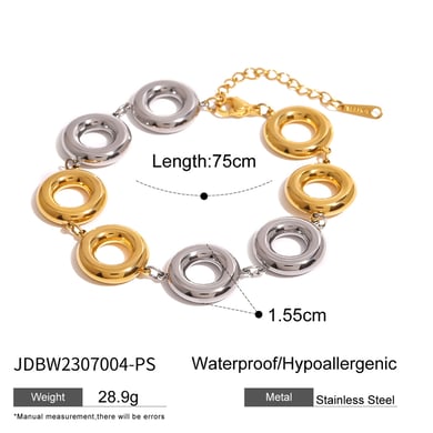 1 Paar Ohrringe im Retro-Stil der Simple Series aus Edelstahl mit 18 Karat Vergoldung für Damen h5 Bild2