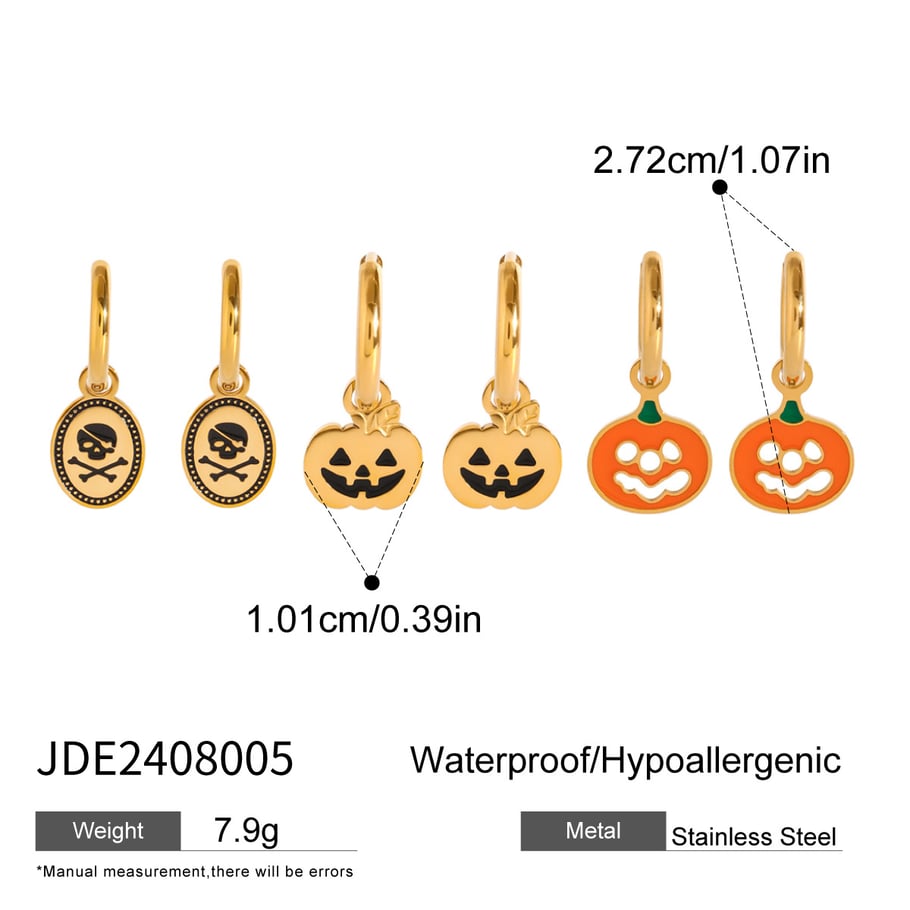 1 Set Halloween Stainless Steel Earrings Set h5Picture2