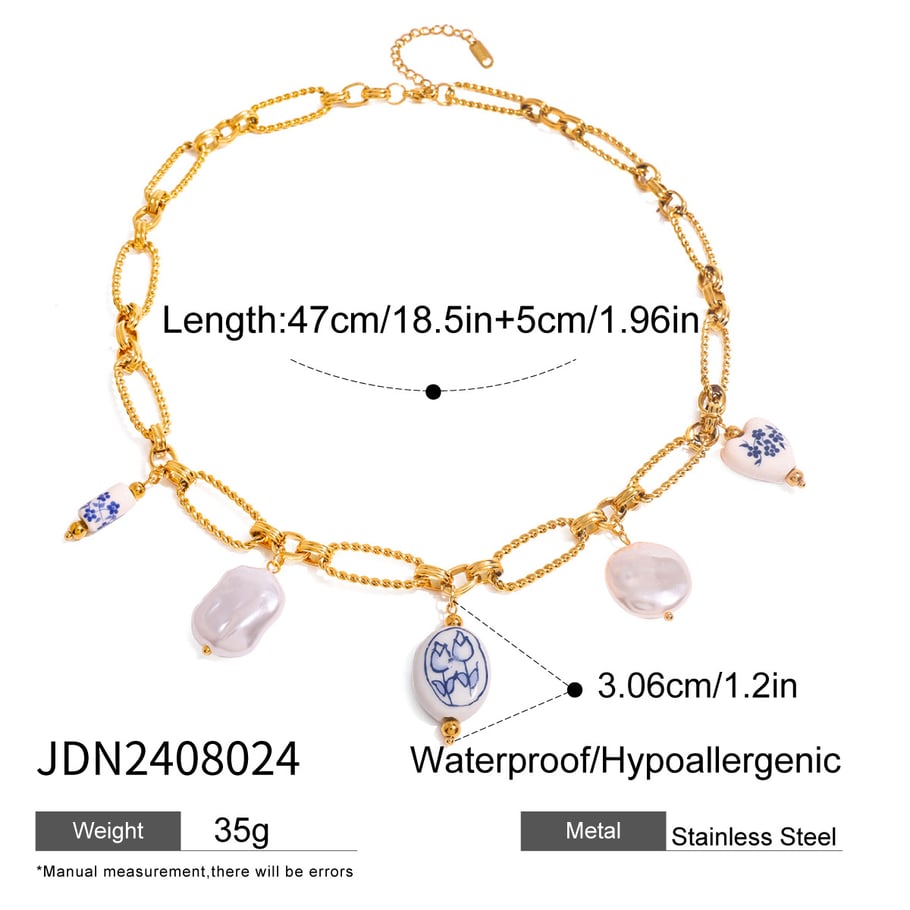 1 Piece Classic Elegant Style Rose Shape Stainless Steel 18K Gold Plated Women's Pendant Necklace Picture2