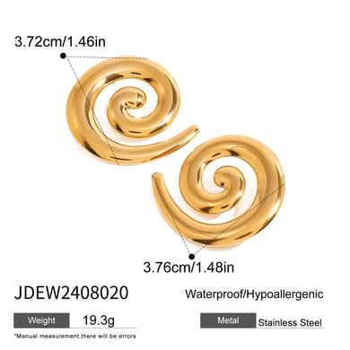 1 Paar einfache Serie lässig geometrische Edelstahl 18 Karat vergoldet Frauen Ohrstecker h5 Bild2