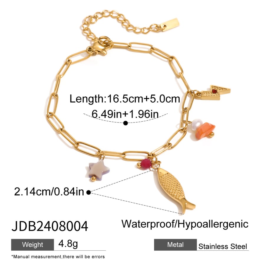 1 Piece Simple Series Vacation Turtle Stainless Steel 18K Gold Plated Natural Stone Women Pendant necklaces Picture2