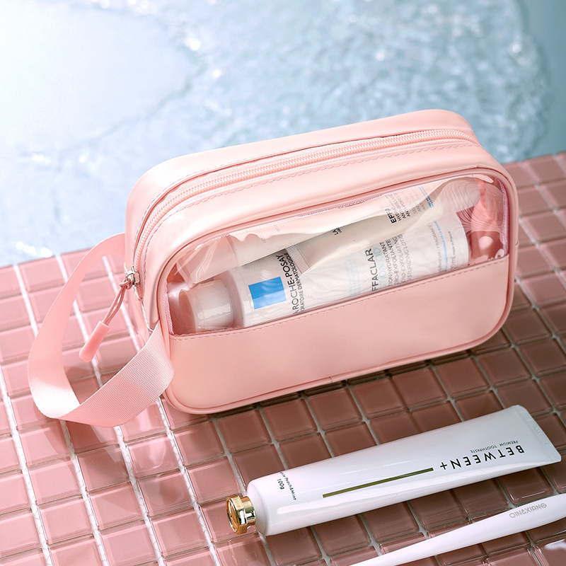 1 Piece Simple Style Solid Color PVC Women's Makeup Bag 