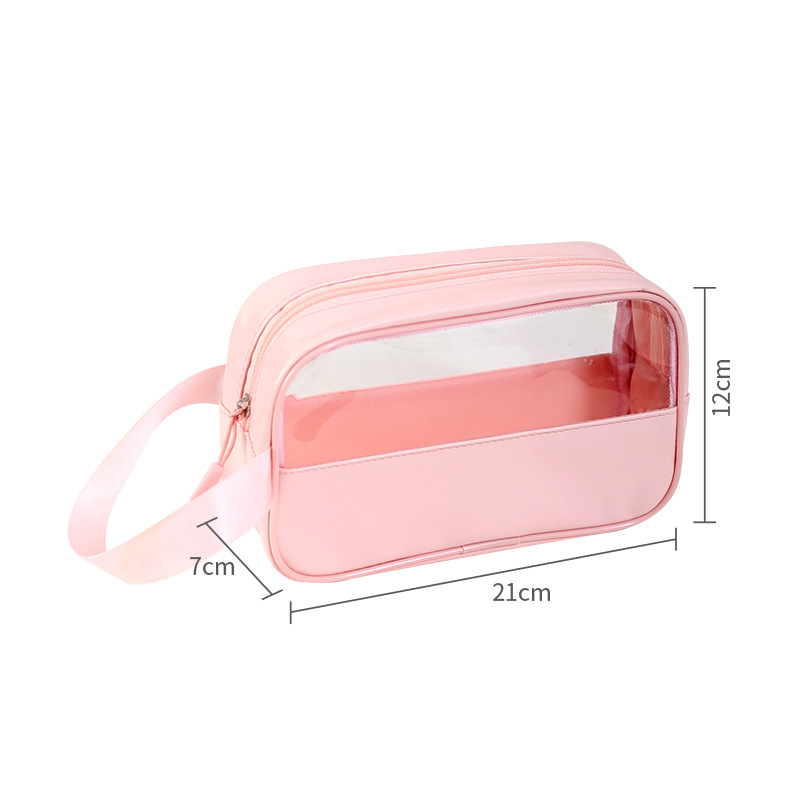 1 Piece Simple Style Solid Color PVC Women's Makeup Bag Picture2