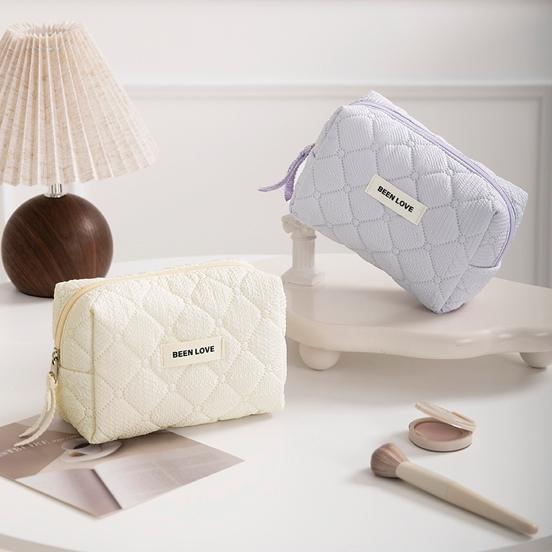 1 Piece Simple Style Octagonal Shape Solid Color Polyester Women's Makeup Bag 