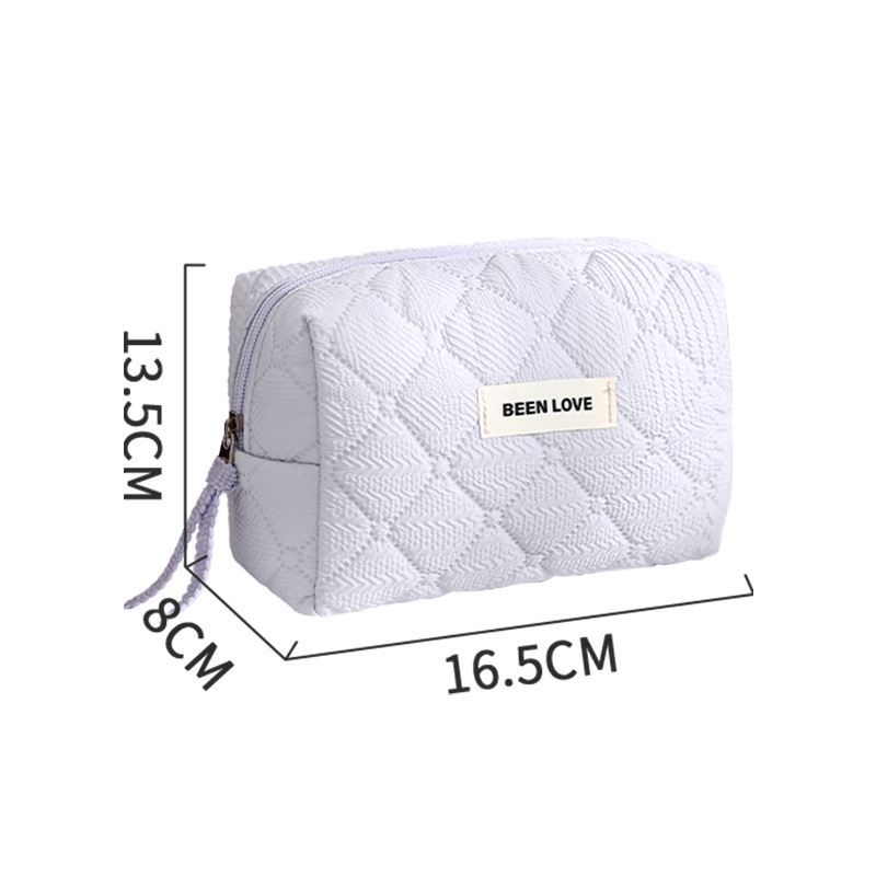 1 Piece Simple Style Octagonal Shape Solid Color Polyester Women's Makeup Bag Picture2