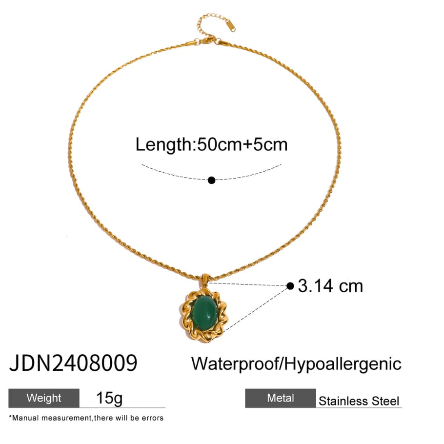 Retro Stainless Steel Gold Color Necklace Set Picture2