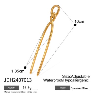 1 Paar Simple Series Daily Twist Edelstahl 18 Karat vergoldete Haarspangen für Damen h5 Bild2