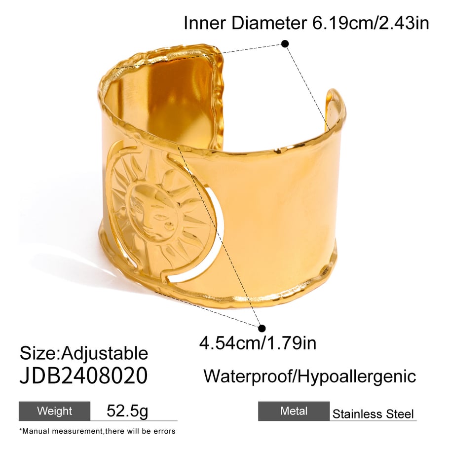 1 Paar Simple Series Casual Solid Color Edelstahl 18 Karat vergoldet Damen verstellbare Ringe Bild2