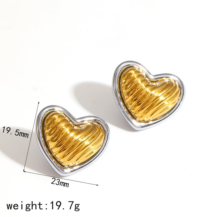 1 Paar High-End-Ohrstecker aus Edelstahl mit 18 Karat Goldbeschichtung für Damen Bild2