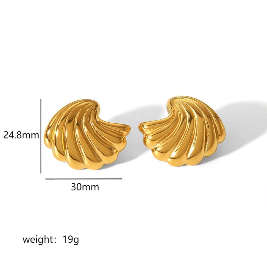 1 Pair Simple Series Daily Geometric 18K Gold Plated Stud Earrings Picture2
