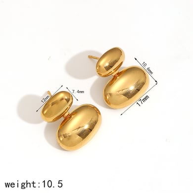 1 Pair Simple Stud Earrings h5 Picture2