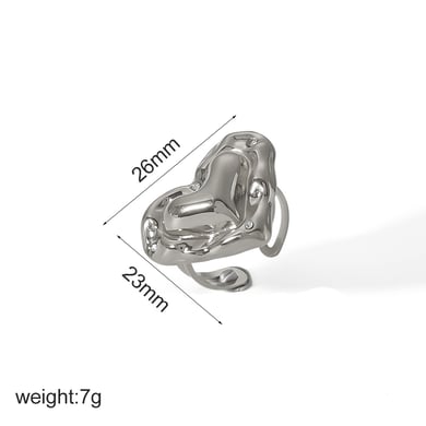1 Pair 1 pair of exquisite and fashionable  gold-plated stainless steel dot diamond three-dimensional heart earrings for women's daily wear Women Stud Earrings h5 Picture2