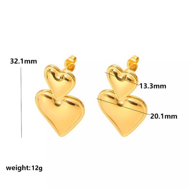 1 Paar elegante und modische Ohrringe aus 18 Karat vergoldetem Edelstahl mit bunten Öltropfen-Anhängern für Damen, Schmuck für den Alltag h5 Bild2