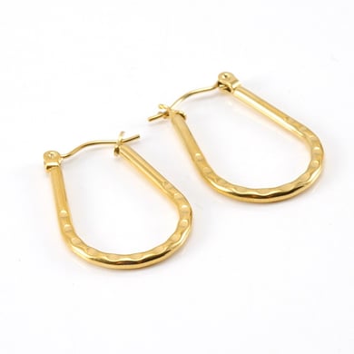 1 Pair Simple Series Simple Geometric Stainless Steel 18K Gold Plated Women Drop Earrings h5 Picture2