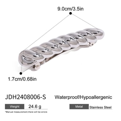 1 Paar Simple Series Klassische geometrische Haarspangen aus Edelstahl mit 18 Karat Vergoldung für Damen h5 Bild2