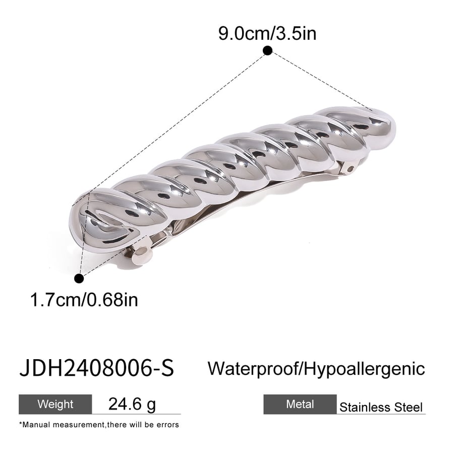 1 Paar Simple Series Klassische geometrische Haarspangen aus Edelstahl mit 18 Karat Vergoldung für Damen Bild2