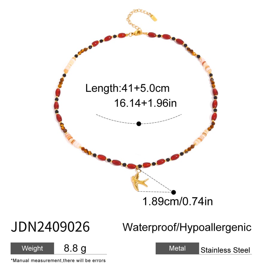 1 Piece Ethnic Series Elegant Animal Stainless Steel 18K Gold Plated Artificial Pearl Women Pendant Necklaces Picture2