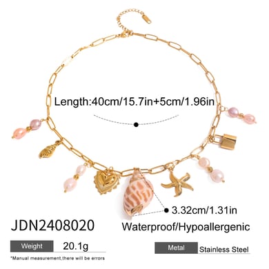 1 Piece Simple Series Vacation Turtle Stainless Steel 18K Gold Plated Women Pendant Necklaces h5 Picture2