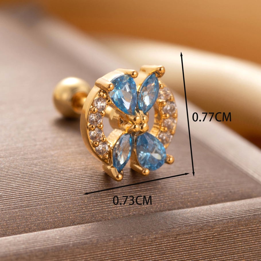 1 Pair Simple Series Classic Heart Titanium Steel No Plating Material Zircon Women Stud Earrings Picture2