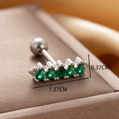 1 Pair Simple Series Classic Heart Titanium Steel No Plating Material Zircon Women Stud Earrings h5 Picture2
